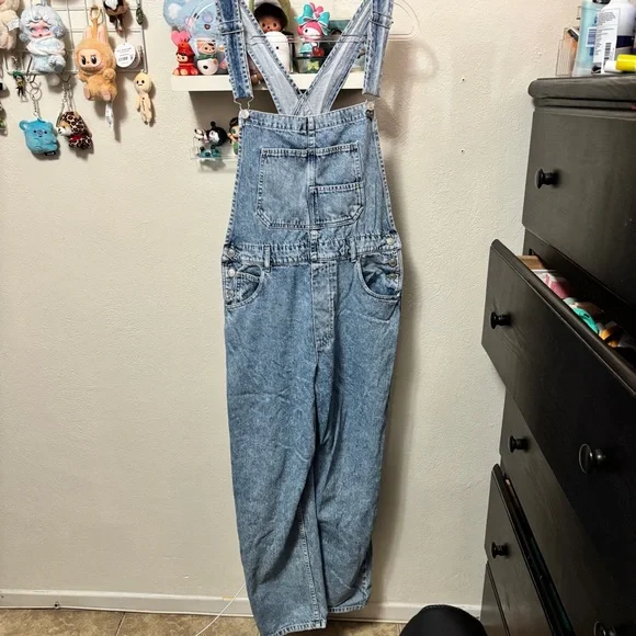 Free People We The Free Ziggy Denim Overalls Size Large - Picture 3 of 14